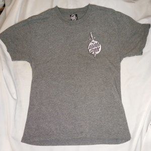 ---Santa Cruz “The Original” Screaming Hand grey T-shirt sz MEDIUM